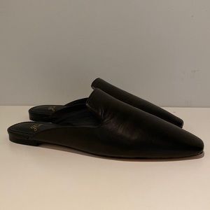 J Crew black leather mules size 8.5